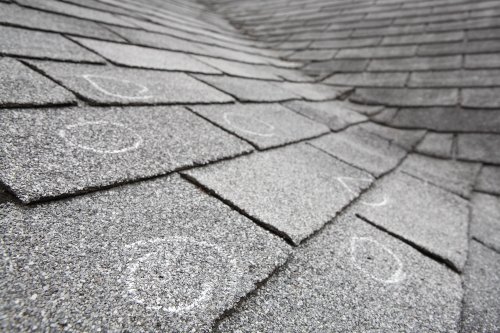 Roof hail damage in Albany