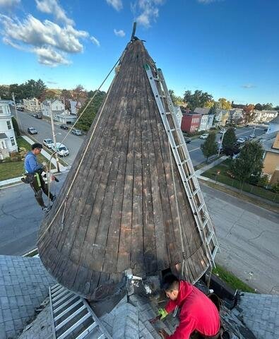 Replacing Turret and Painting Metal Cap in Troy, NY