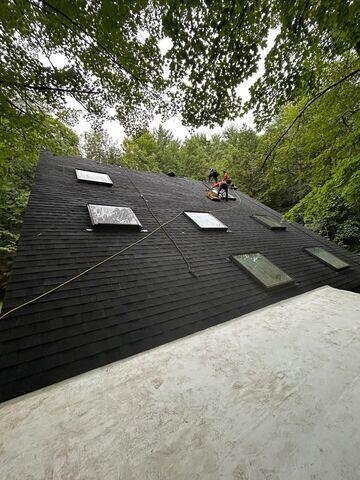 New shingles in place