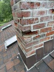 Damaged chimney